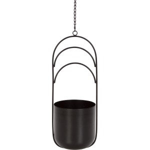 Viseč Cvetlični lonec Ø 11,5 cm črn kovina