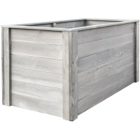 Visoka greda 150 cm x 76 cm x 79 cm siva FSC
