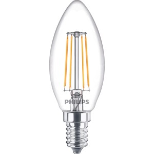 Philips LED sijalka v obliki sveče E14/4,3 W 470 lm Topla bela svetloba prozorna