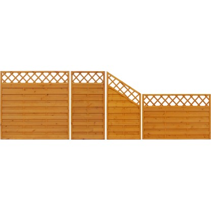 Element za ograjo Country Laziran v barvi pinije 180 cm x 120/90 cm