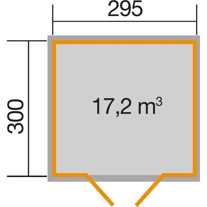 Weka Lesena vrtna hiška 219 C Š x G: 295 cm x 300 cm