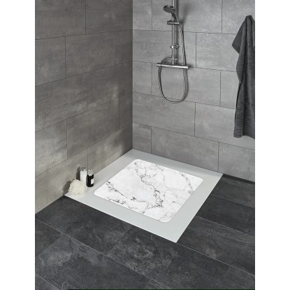 Kleine Wolke Podloga za prho Marble 55 cm x 55 cm antracit