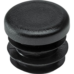 Hettich Plastični drsni čep za okrogle cevi Ø 15 mm črn 4 kosi