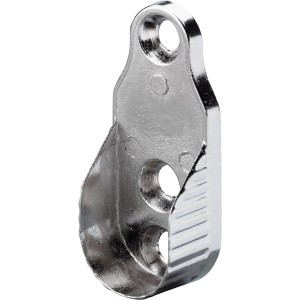 Ležaj palice za garderobno omaro ovalen cinkova tlačna litina ponikljano 2 kosa