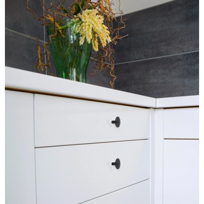 Siro Gumb za pohištvo Landhaus 920 kovinski Uni črn mat Ø 28 mm