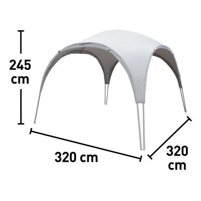 Paviljon Oromocto siv 320 cm x 320 cm