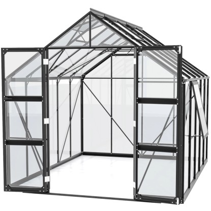 Vitavia rastlinjak Olymp 8300 ESG Črn Š 257 cm x G 321 cm