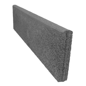 Oblak Vrtni robnik 100 cm x 25 cm x 5 cm polkrožen cementno siva