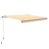 Markiza s pregibnimi rokami Aventura 300&nbsp;cm x 200&nbsp;cm rumeno-bela črtasta