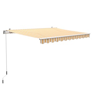 Markiza s pregibnimi rokami Aventura 300 cm x 200 cm rumeno-bela črtasta