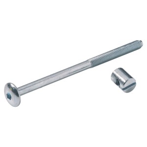 Vezno okovje s plosko glavo in blokom Jeklo pocinkano 4 kosi