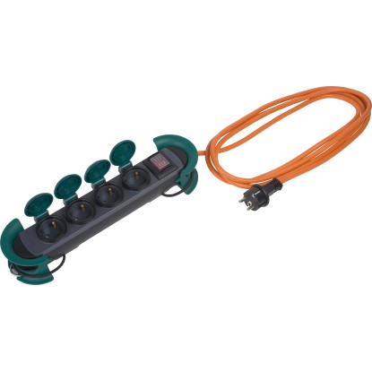 Električni razdelilnik s 4 vtičnicami in stikalom