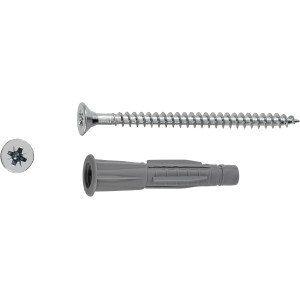 LUX Večnamenski zidni vložek z vijakom Ø 8 mm x 47 mm 6 kosov