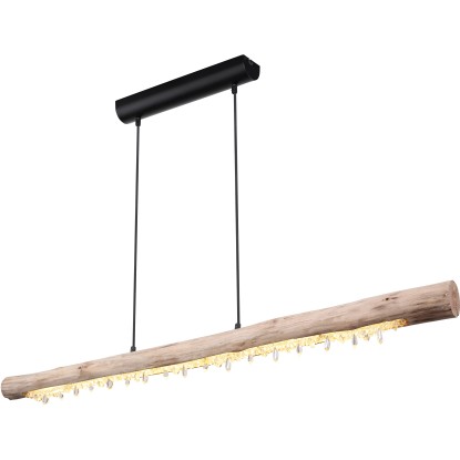 Globo Viseča LED-svetilka Felicitas 1-plamenska črna mat 1200 x 70 x 1500 mm