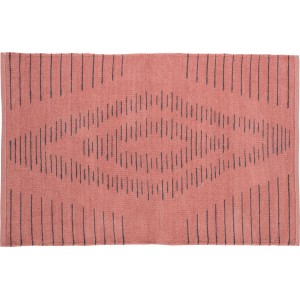 OBI Preproga iz bombaža Vzorčasta Terakota-črna 60 x 90 cm