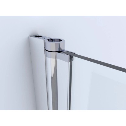 Aurlane Zložljiva stena za kopalno kad Silver Classic 80 x 140 cm krom 1-krilna