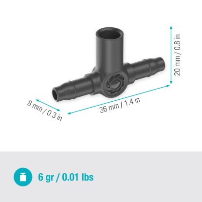Gardena T-kos za pršne šobe/končni kapljalnik 4,6 mm (3/16") 5 kos