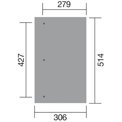 Weka Nadstrešek za teraso Velikost 4 z dimenzijami 514 cm x 306 cm