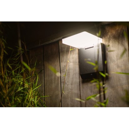 Lutec Sončna zunanja LED-svetilka Moze 1000 lm 19,5 x 14 x 15 cm črna mat