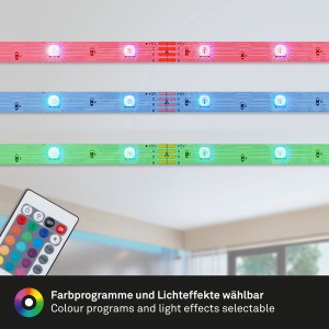 Briloner Gibljiv LED-trak 3 m samolepilen večbarven