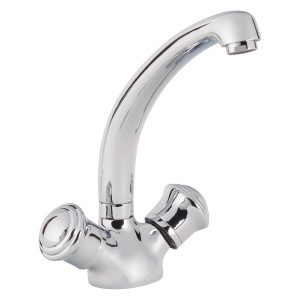 Dvoročna kromirana kuhinjska armatura Alento