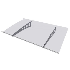 Gutta Nadstrešek Pico Top 140 Pocinkan/prozoren 140 cm x 90 cm x 6 cm