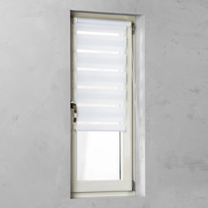Cocoon Easy Fix dvojna dnevna rolo zavesa bela 90 cm x 220 cm
