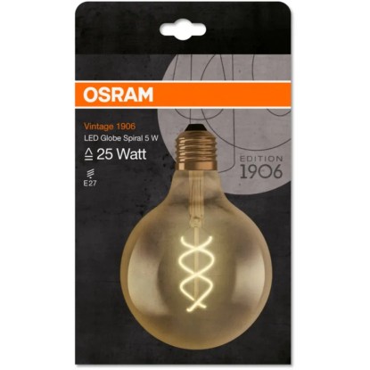 Osram LED-sijalka 1906 Globeform E27/5 W (250 lm) Toplo bela