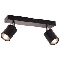 Brilliant LED stropni reflektor Taio 2-plamenski črn 35,5 cm