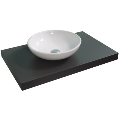 Pultni umivalnik Ø 42 cm okrogli beli