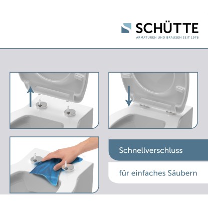 WC-deska Schütte Magic Light duroplast avtomatsko spuščanje hitro odpenjanje