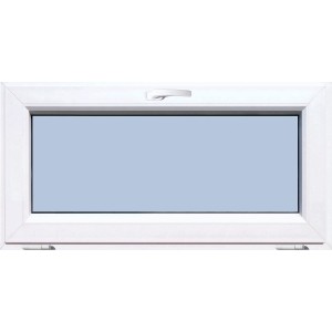 Kletno nagibno okno iz umetne mase belo 80 cm x 50 cm