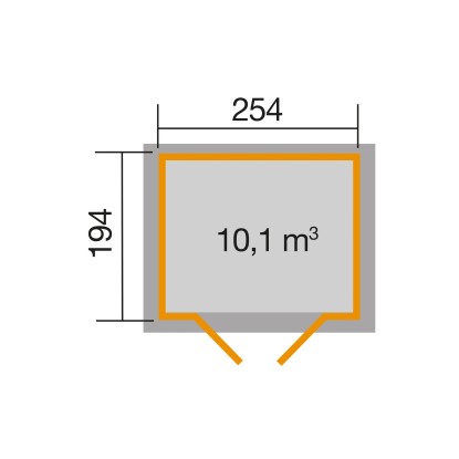 Weka Lesena vrtna hiška 323 Vel. 2 4,93 m²