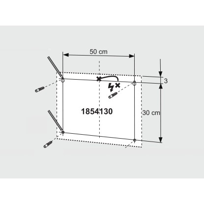 Jokey Omarica z ogledalom Rano 51 cm x 59 cm x 16 cm bela