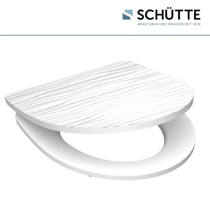 WC-deska Schütte White Wave duroplast avtomatsko spuščanje hitro odpenjanje