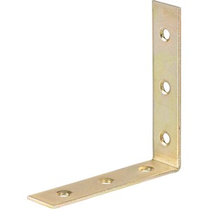 Vezni kotnik rumen pocinkan 80 mm x 80 mm x 18 mm
