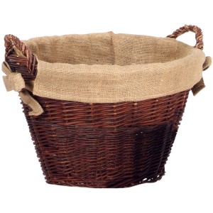 Firefix Pletena košara iz vrbe z juto za drva Ø 45 cm