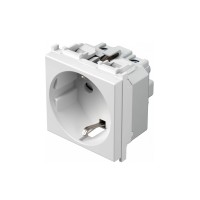 Vtičinca šuko +KS 2P+E 16A 250V 2M PW bela