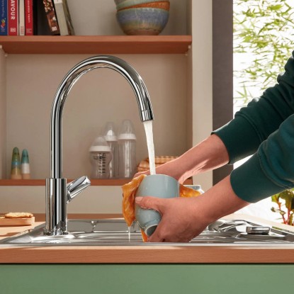 Grohe QuickFix Armatura za umivalnik enoročna mešalna Start Alira krom L