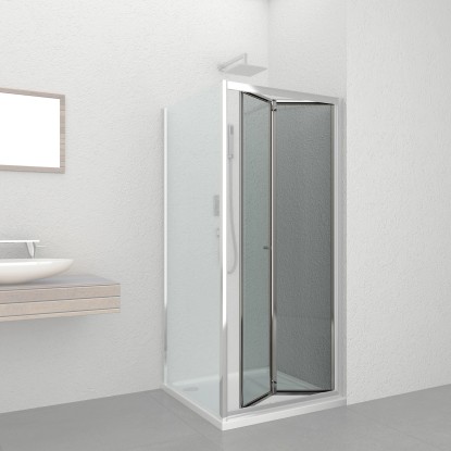 Sanotechnik Zložljiva vrata Elite 90 cm x 195 cm krom prosojno steklo