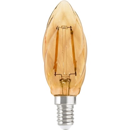 LED-žarnica z nitko v spiralni obliki sveče z zlatim odtenkom E14/2,3 W 200 lm