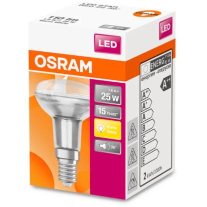 Osram Reflektorska LED-sijalka E14/1,6 W (110 lm), Topla bela svetloba