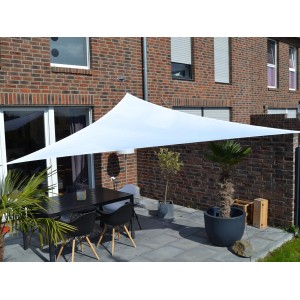 Floracord Sončno jadro trikotno svetlo srebrno sivo 360 cm z dežno prevleko