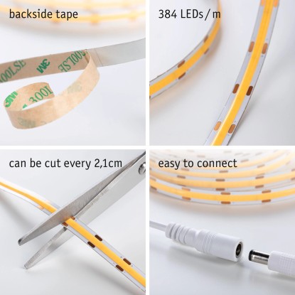 Paulmann SimpLED LED Strip COB celotni komplet 3 m bela 11 W