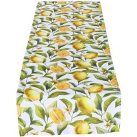 Boltze Namizni tekač limona 140 cm x 40 cm zeleno-rumen