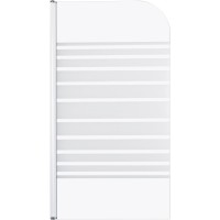 Sanotechnik Predelna tuš stena za kopalno kad 75 cm x 140 cm bela