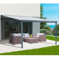 Floraworld Nadstre&scaron;ek za teraso antracit 312 cm x 303 cm