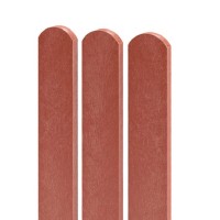 Cortinaplast PVC Ograjna letev polkrožna 78 mm x 21 mm x 1500 mm opečnato rdeča