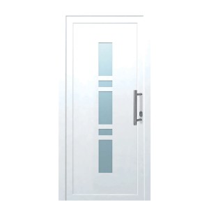 Hišna vrata iz umetne mase 110 cm x 210 cm K017 bela desna