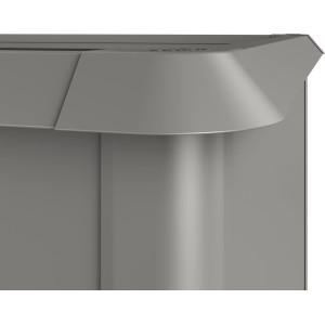 Biohort Zaščita pred polži za visoko gredo 2 m x 1 m kremečevo siva kovinska